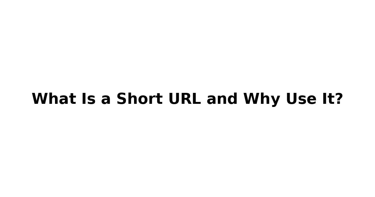 Short URL concept image